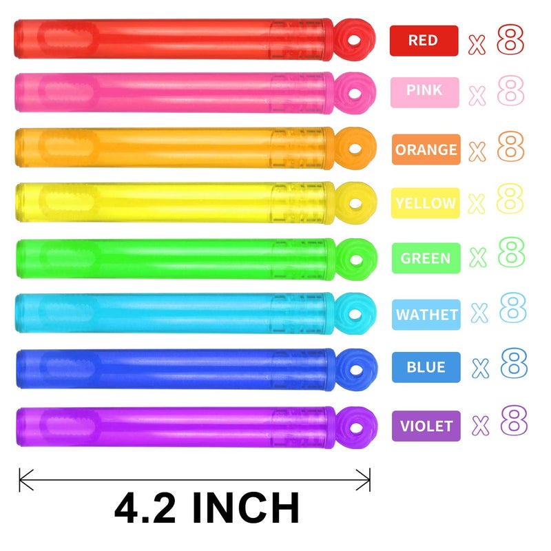 Laxdacee Bubble Wands Halloween Party Favors Pack of 64, Mini Neon Bubble Wands | Odor-Free Non-Toxic Kidsâ€™ Bath Toy/Birthday Treats Bubble Maker Toys for Kids | Outdoor Summer Events & Celebration Toy Gift - Image 2